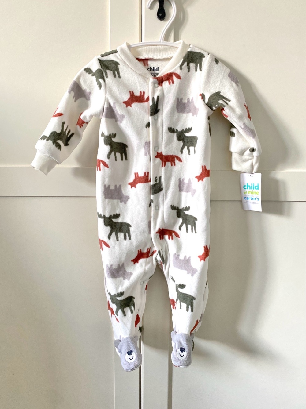 Carter’s Baby Woodland Animals Fleece Footed Sleeper Onesie NWT | 3-6M
